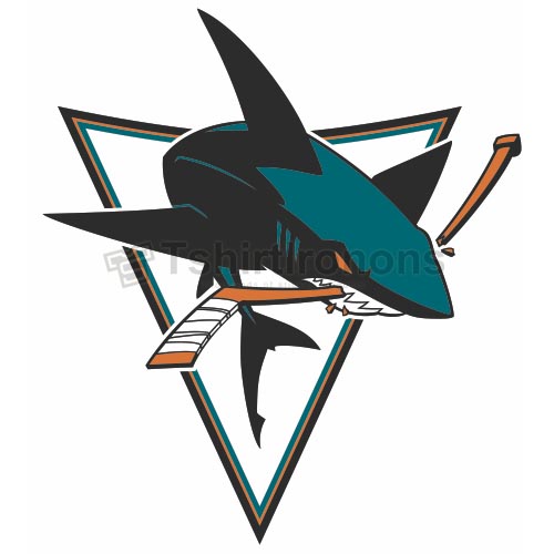 San Jose Sharks T-shirts Iron On Transfers N312 - Click Image to Close